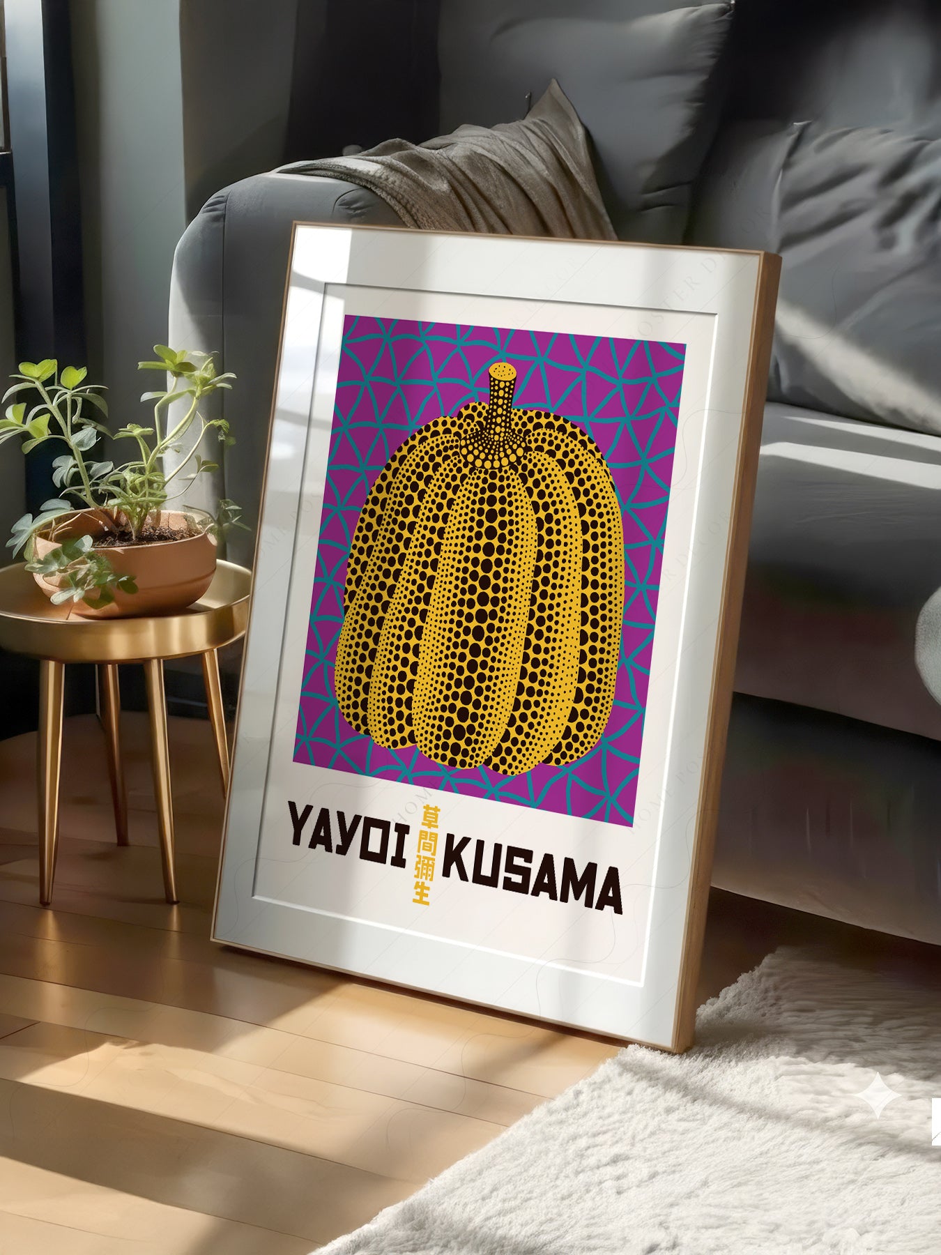 Yayoi Kusama Pumpkin print on 100% Cotton Matte Paper – texture detail
