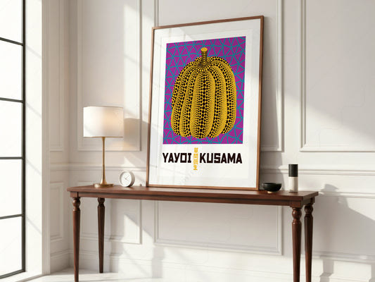 Yayoi Kusama Print, Contemporary Wall Decor, Pumpkin Series