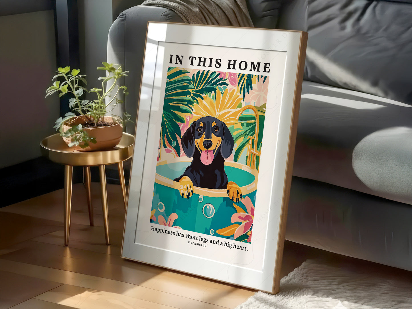 Dachshund Wall as a statement piece in an eclectic gallery wall