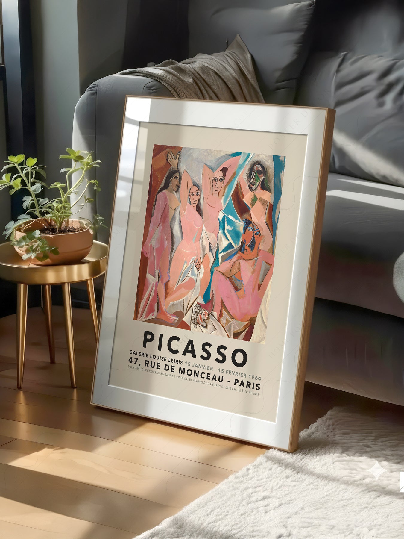 Pablo Picasso Les Demoiselles d'Avignon print on 100% Cotton Matte Paper – texture detail