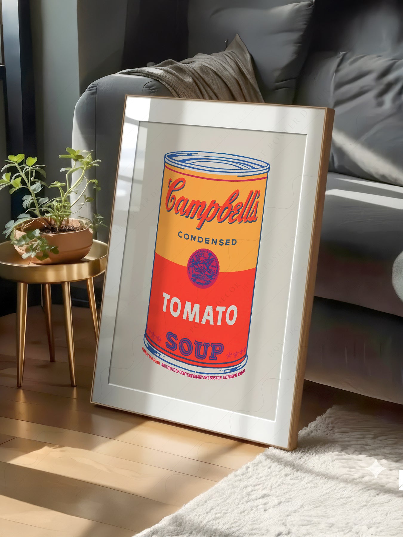 Andy Warhol Campbell's Soup Tomato print on 100% Cotton Matte Paper – texture detail