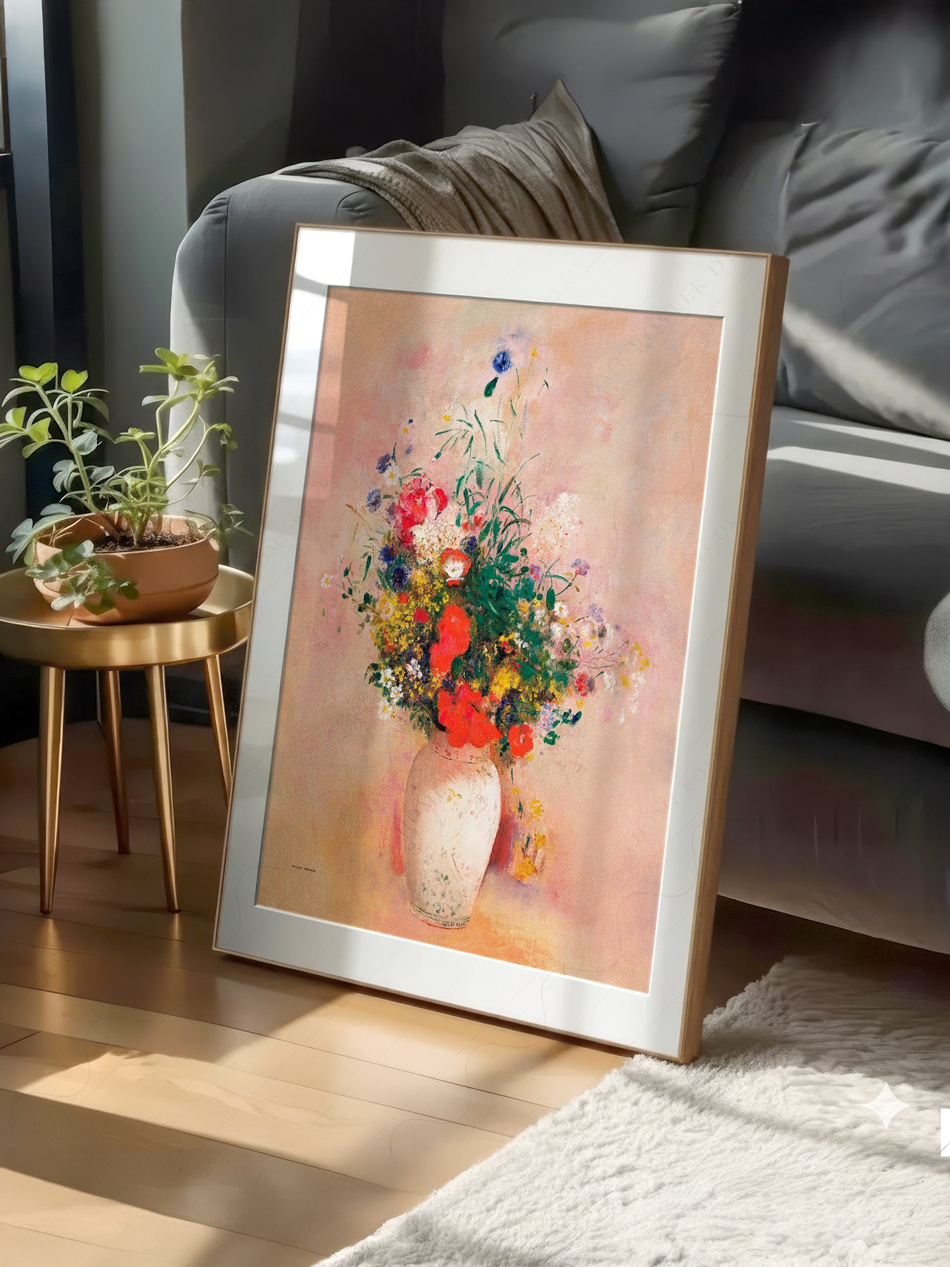 Odilon Redon Flowers in Vase Art Print – Vintage Botanical Wall Art