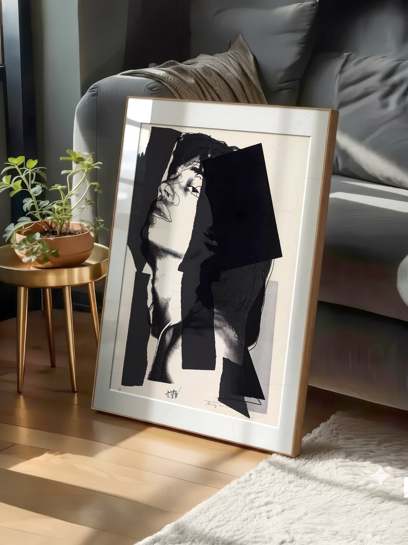 Andy Warhol Mick Jagger Portrait print on 100% Cotton Matte Paper – texture detail