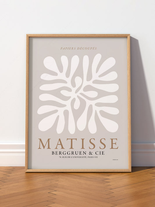 Henri Matisse, The cut-outs Poster, Exhibition Art, Neutral colors