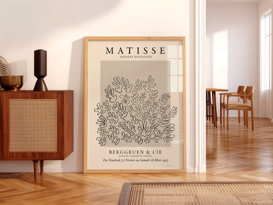 Henri Matisse, The Cut Outs Print, Beige and Black colors