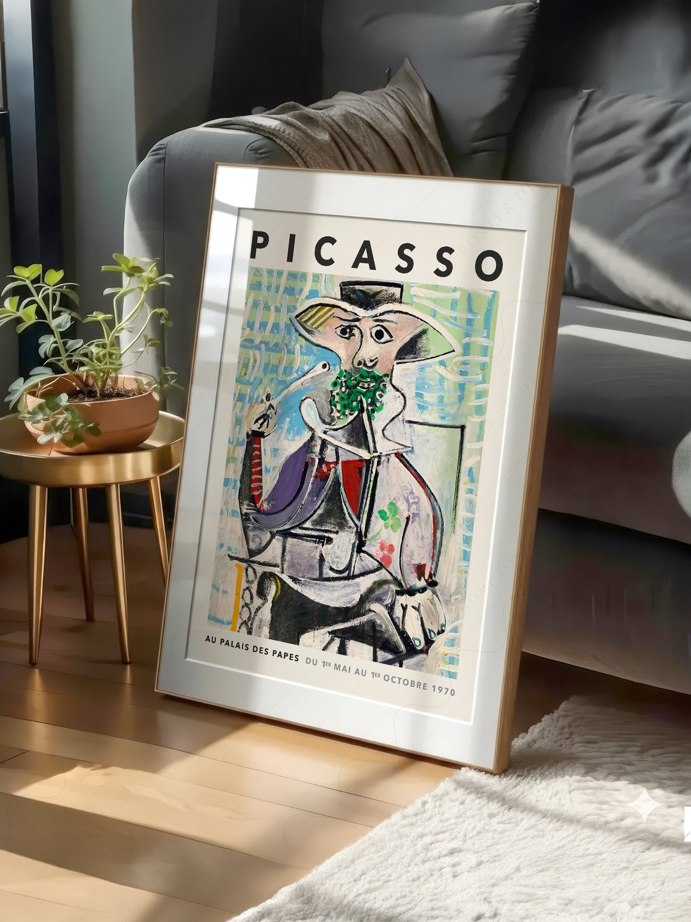 Pablo Picasso Homme à la Pipe print on 100% Cotton Matte Paper – texture detail