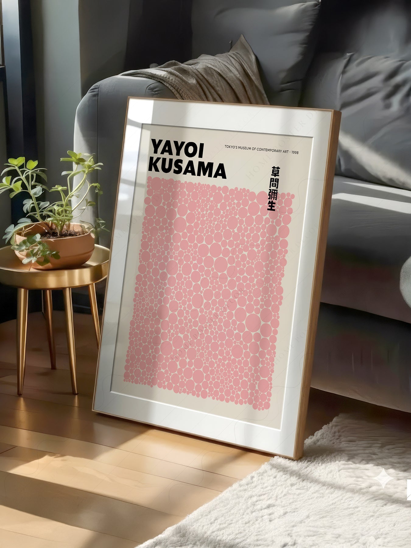 Yayoi Kusama Pink Dots print on 100% Cotton Matte Paper – texture detail