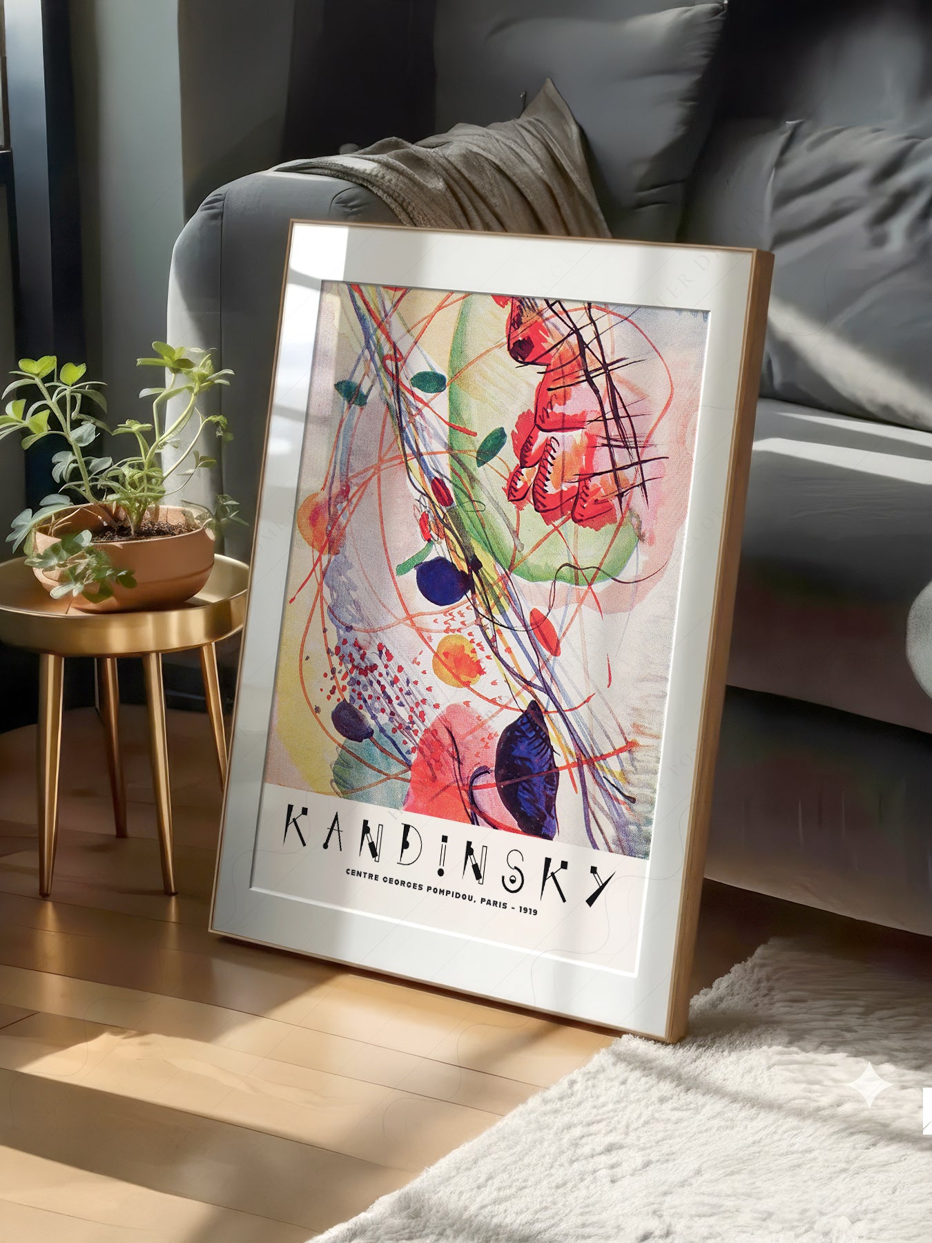 Wassily Kandinsky Abstract Art Print – Centre Pompidou Exhibition Poster