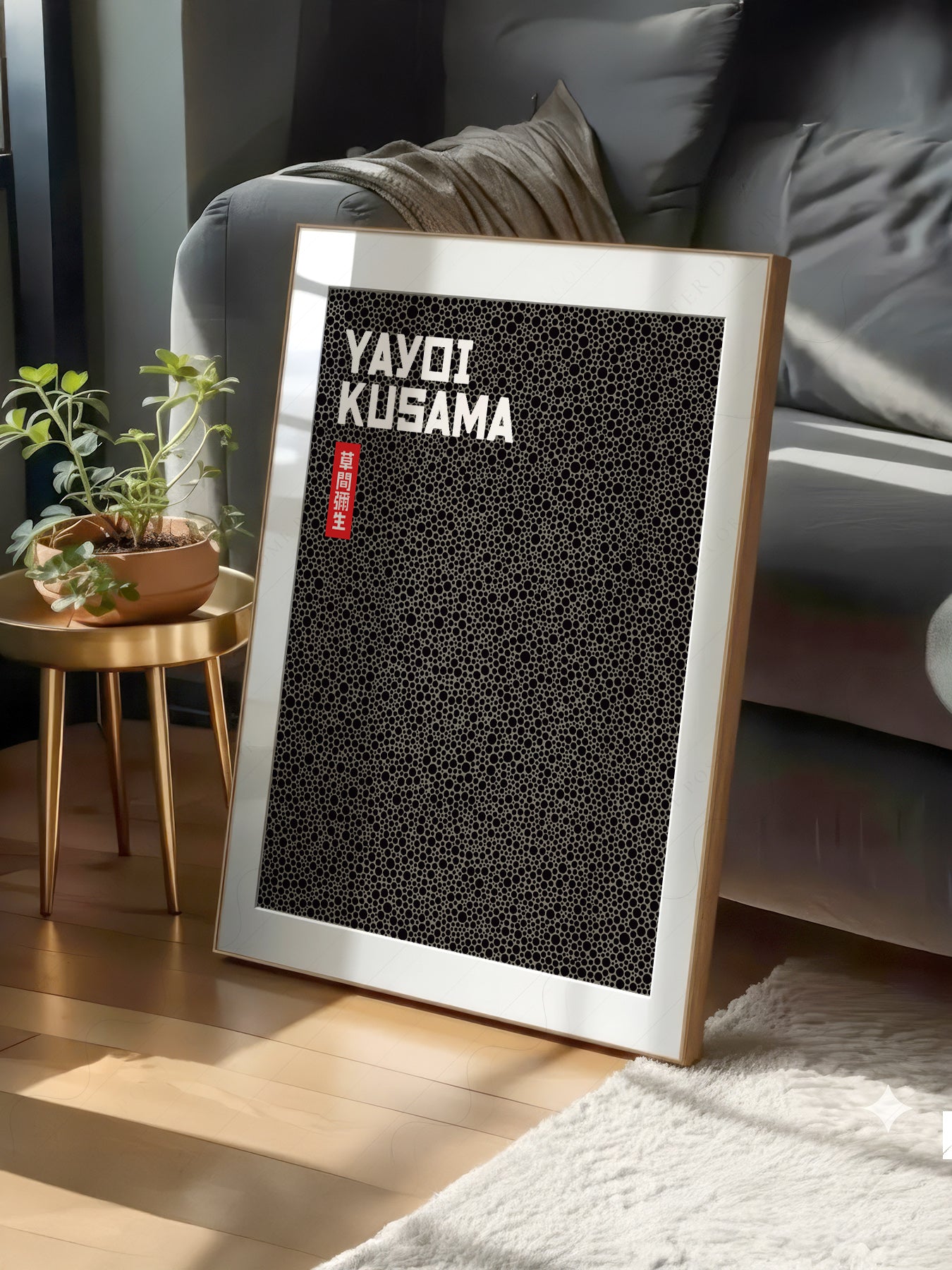 Yayoi Kusama Black Dots print on 100% Cotton Matte Paper – texture detail