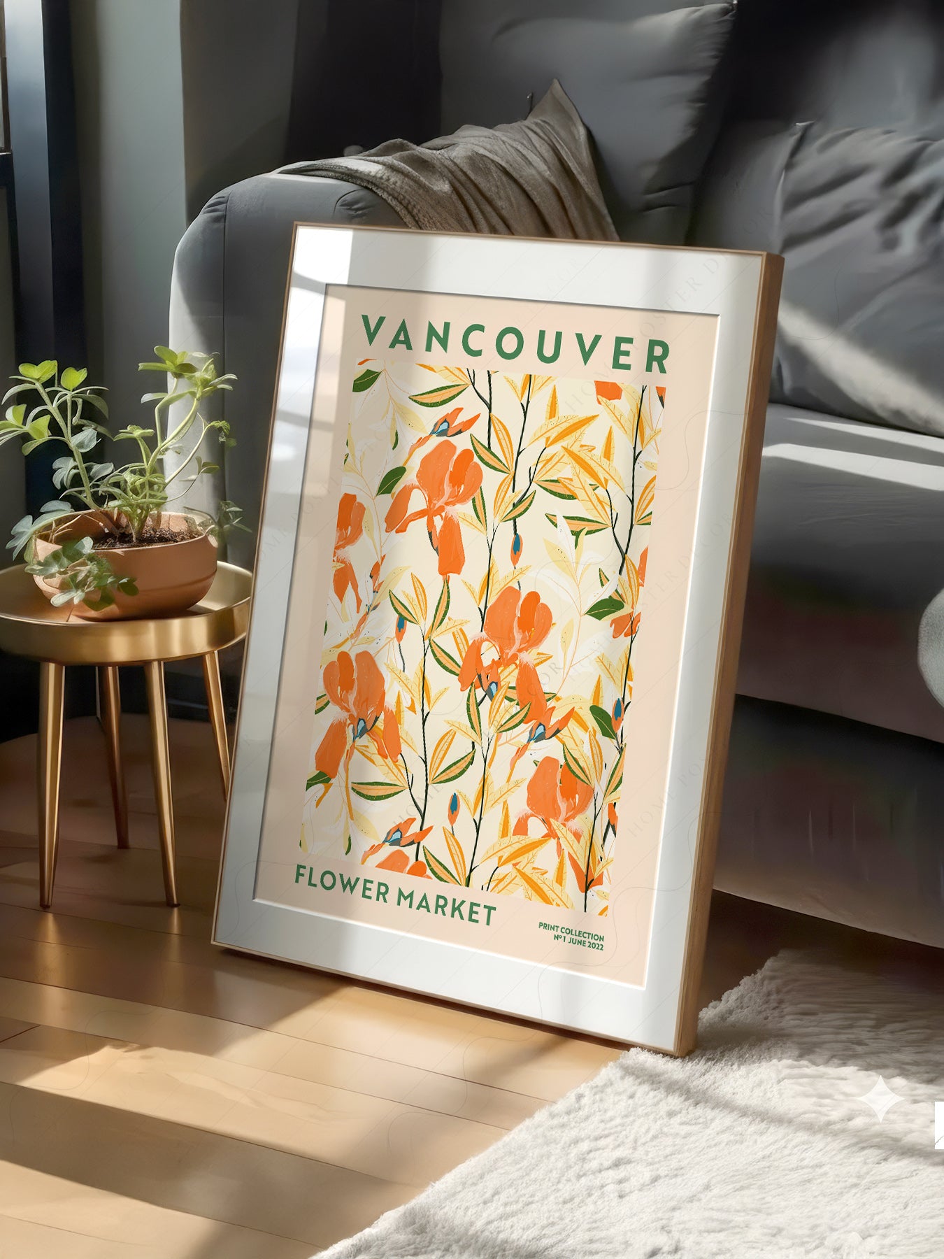 Vancouver Flower Market print on 100% Cotton Matte Paper – texture detail