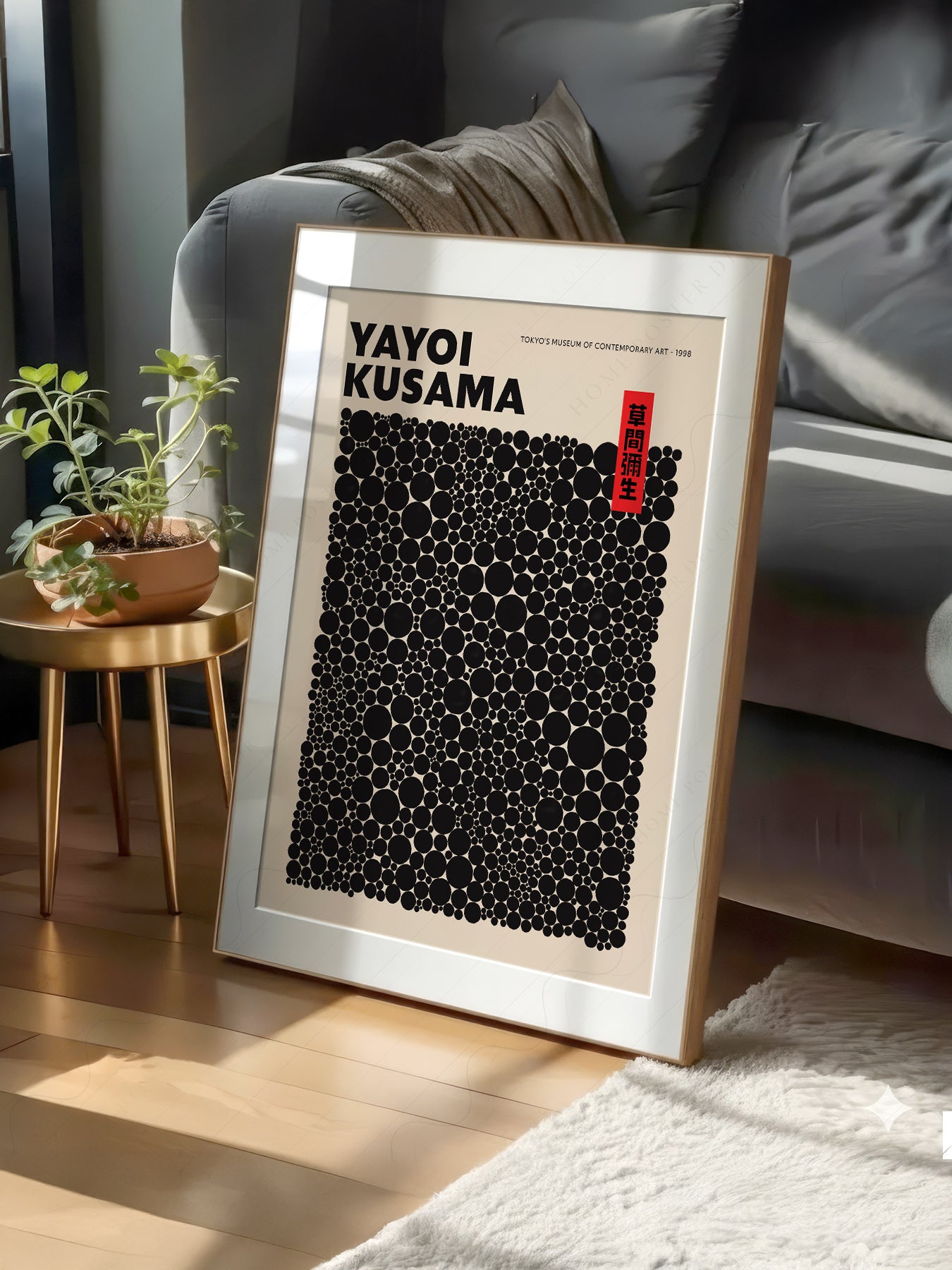 Yayoi Kusama Dots Exhibition print on 100% Cotton Matte Paper – texture detail