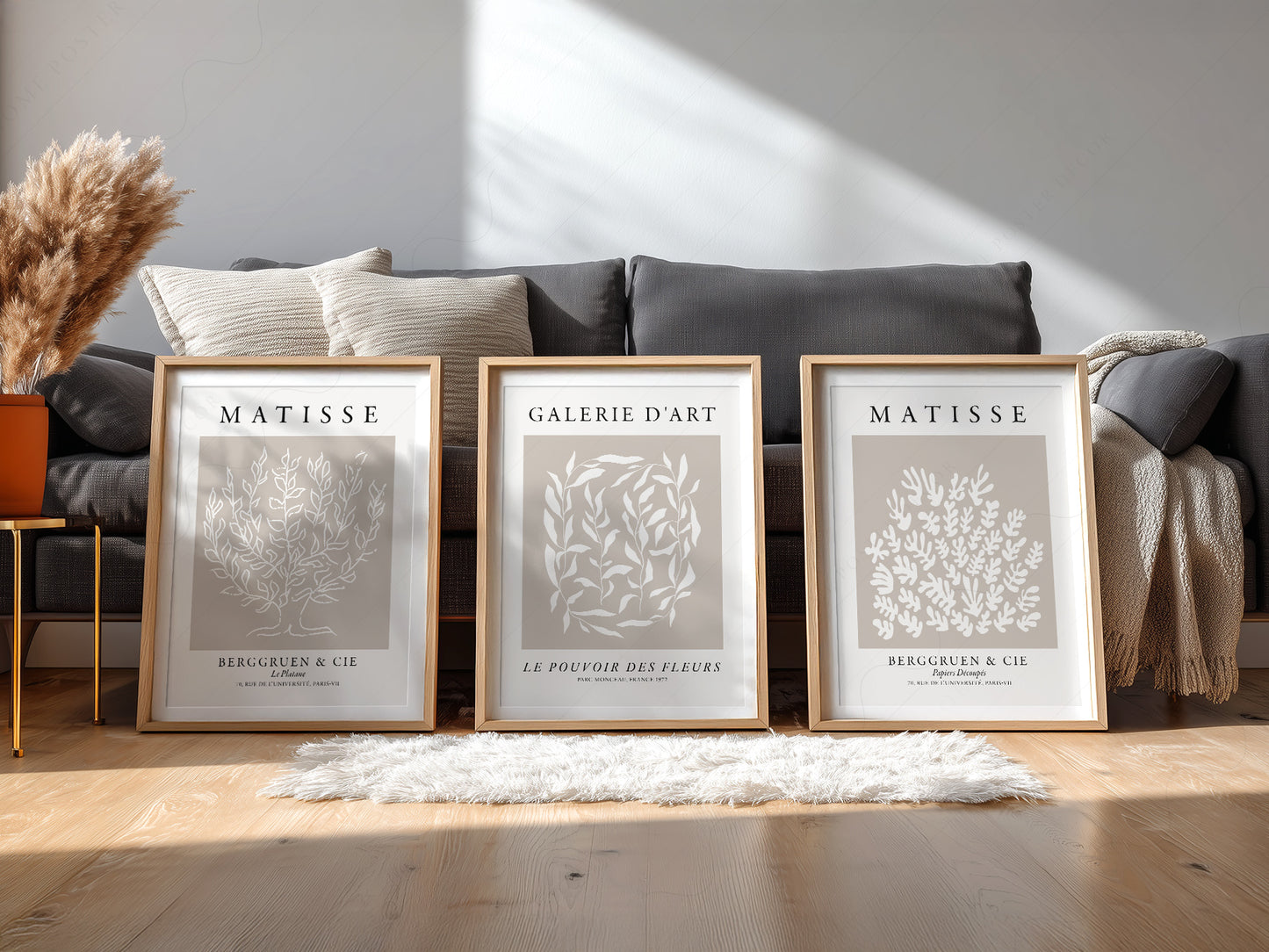 Henri Matisse Set of 3 Prints as a statement piece in an eclectic gallery wall