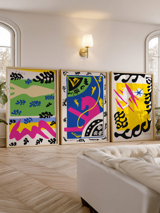 Henri Matisse Gallery Wall Set of 3 Prints