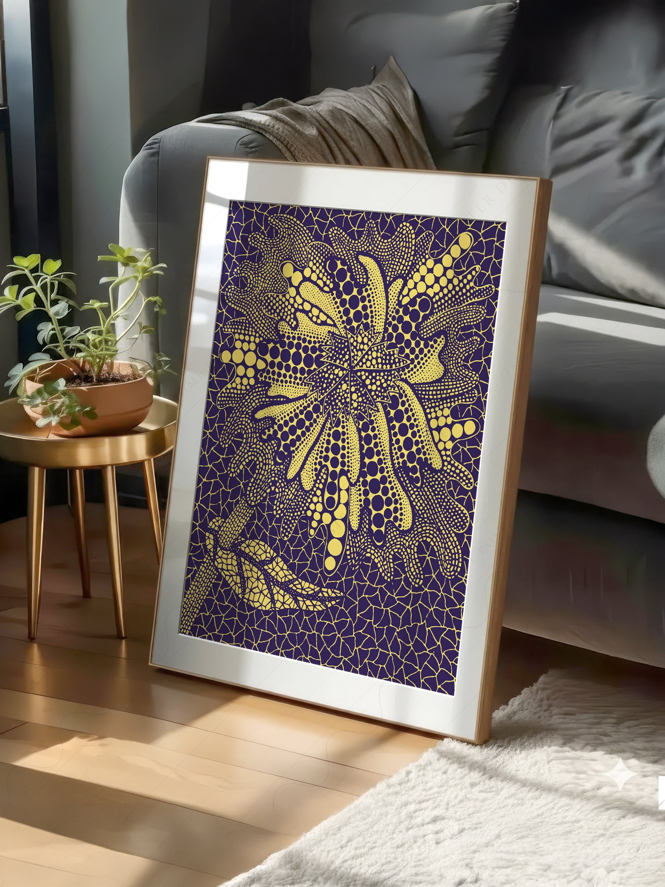 Yayoi Kusama Flower print on 100% Cotton Matte Paper – texture detail