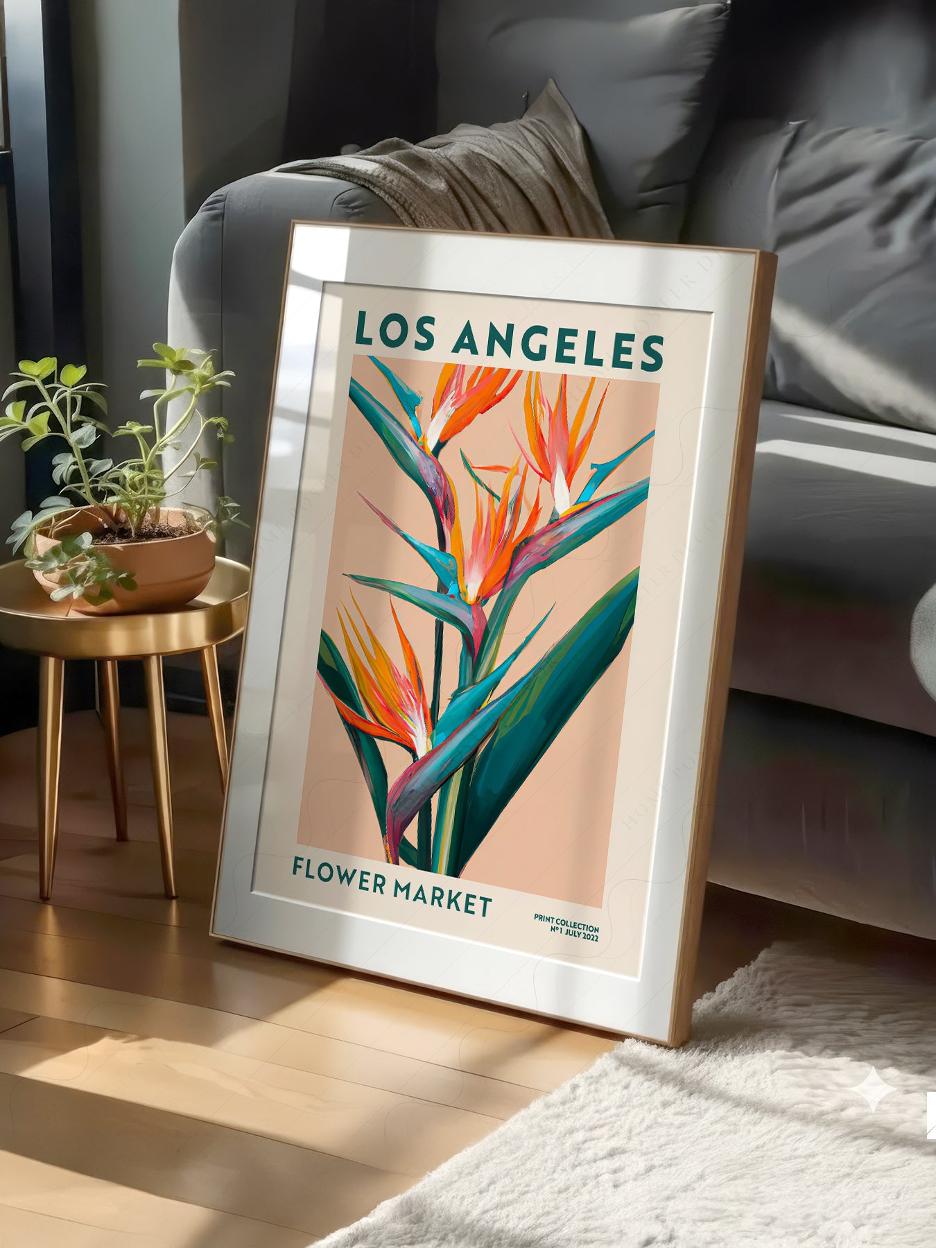 Los Angeles Flower Market print on 100% Cotton Matte Paper – texture detail