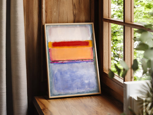 Mark Rothko Untitled Color Field wall art print displayed in a bright modern living room