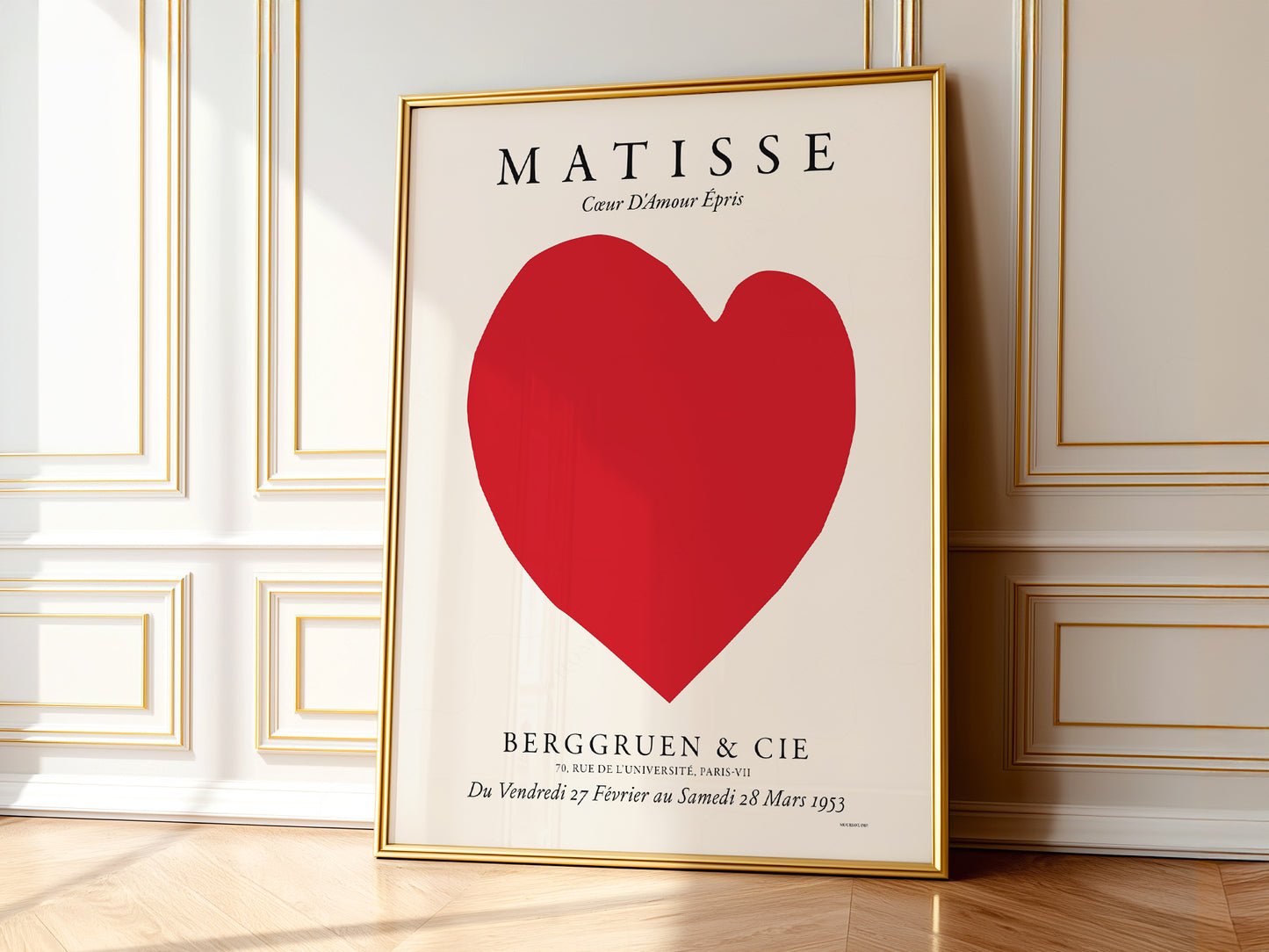 Henri Matisse, Red Heart Print, Love Print