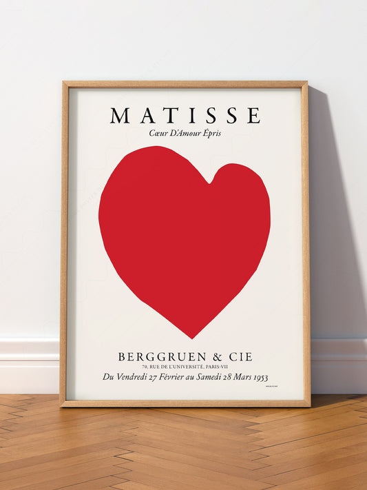Henri Matisse, Red Heart Print, Love Print