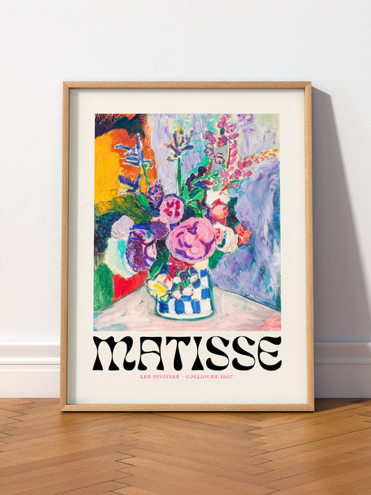 Henri Matisse Les Pivoines Art Print – Colorful Floral – fine art print wall decor