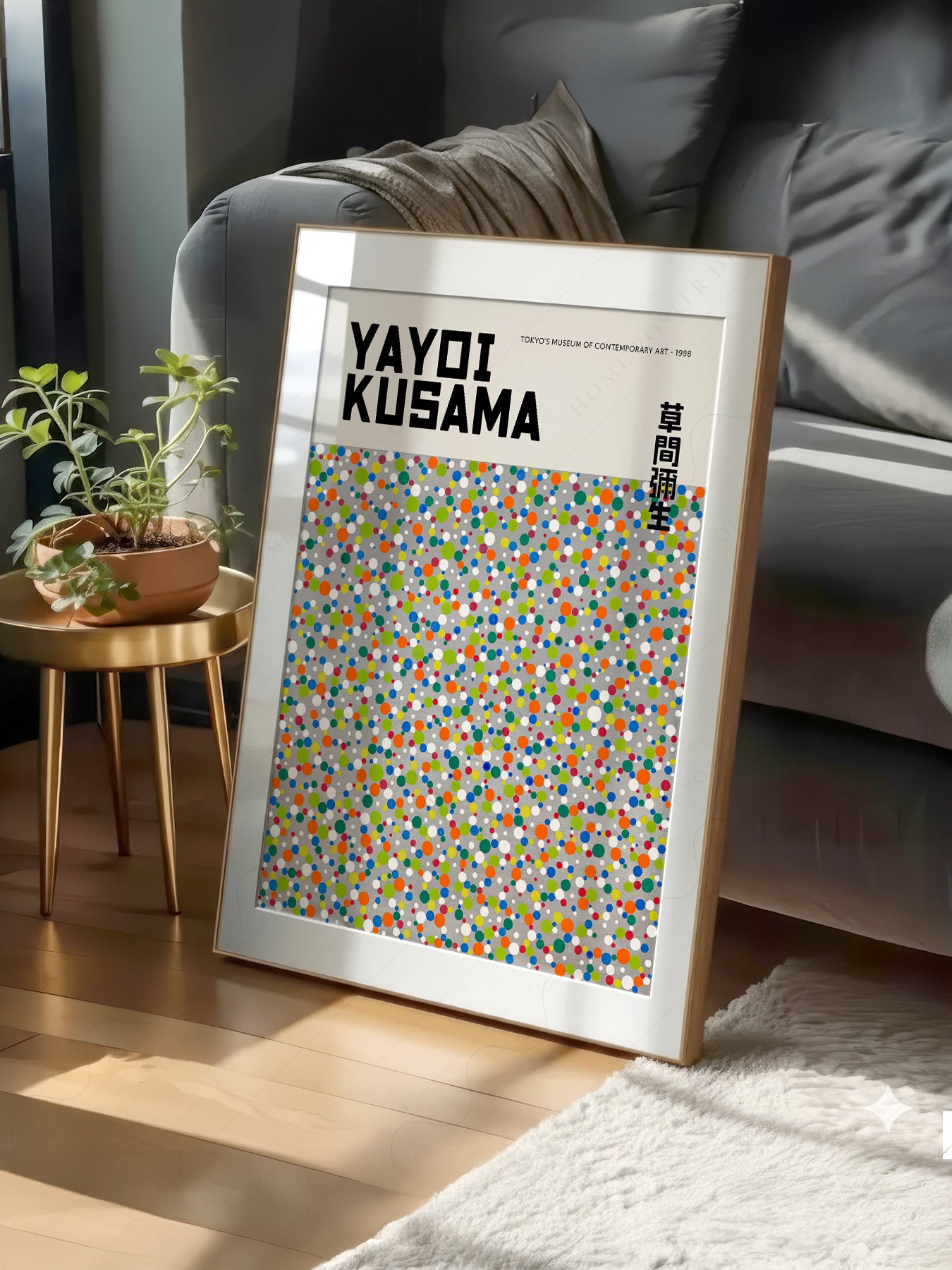 Yayoi Kusama Dots Exhibition print on 100% Cotton Matte Paper – texture detail