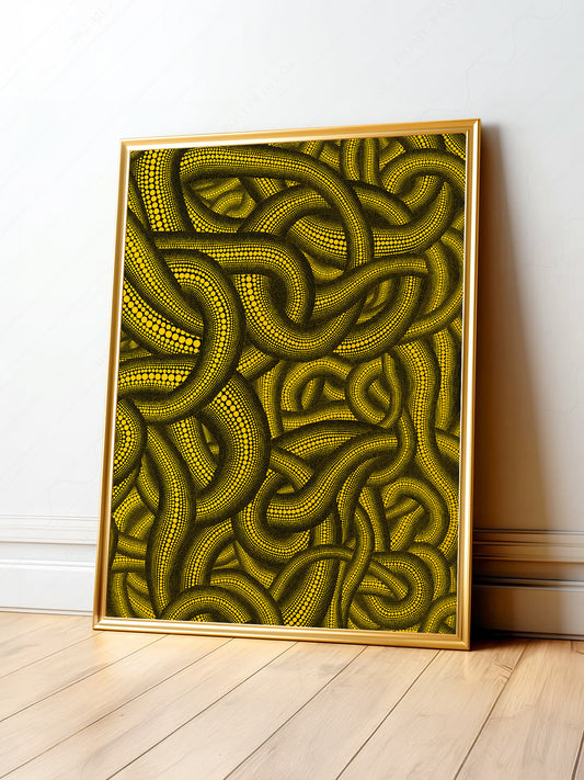 Yayoi Kusama Snakes Art Print – Japanese Contemporary – fine art print wall decor