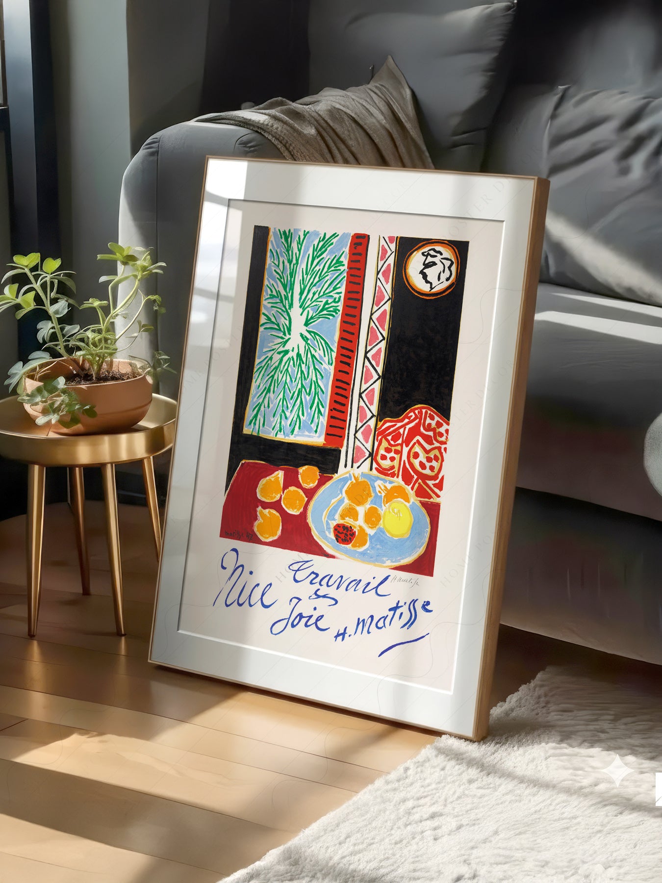 Henri Matisse Nice Travail et Joie Art Print – Modern Wall Decor Poster