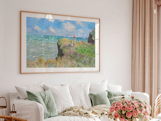 Claude Monet, Cliff Walk at Pourville - Landscape Format