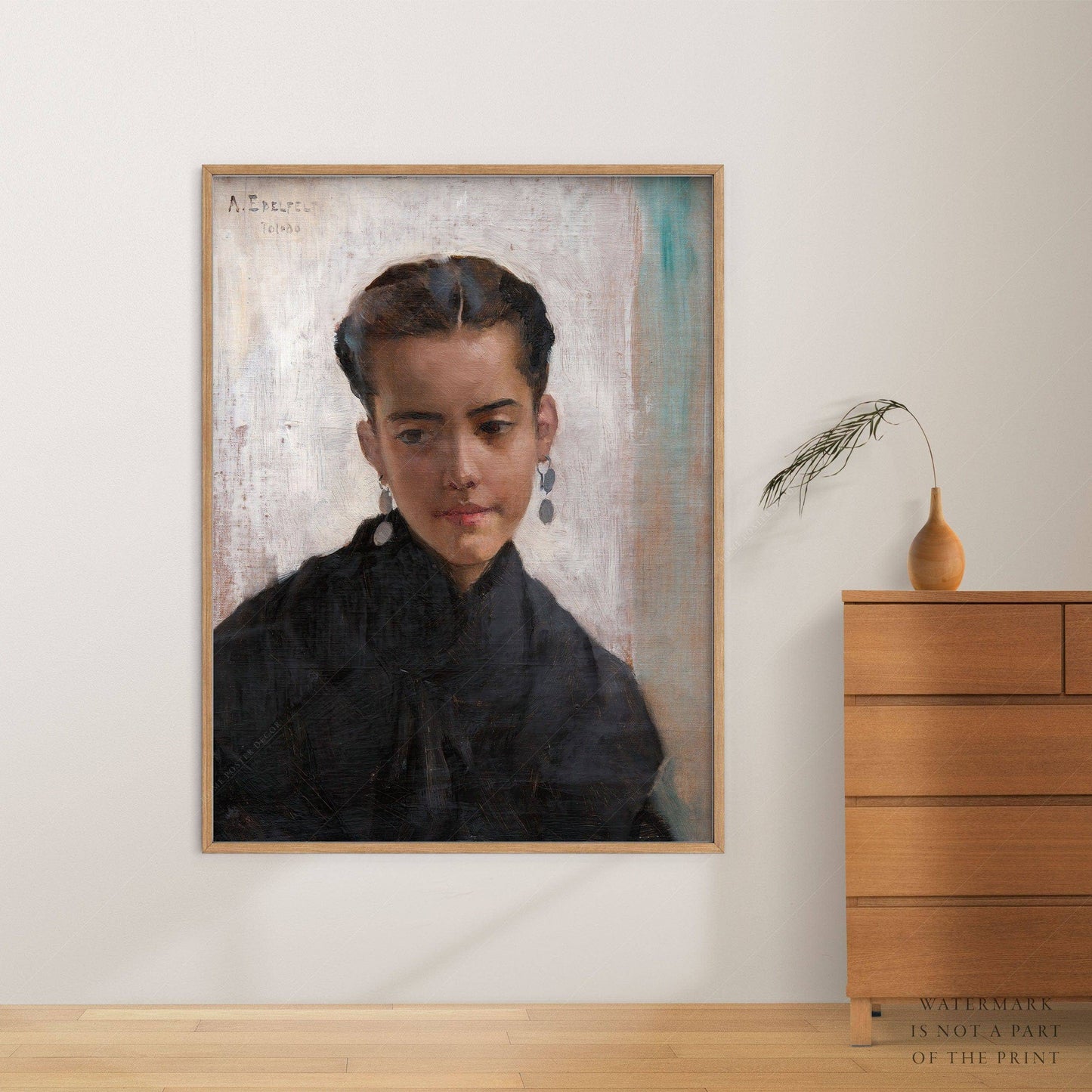 Albert Edelfelt, Girl from Toledo, Vintage Oil Portrait