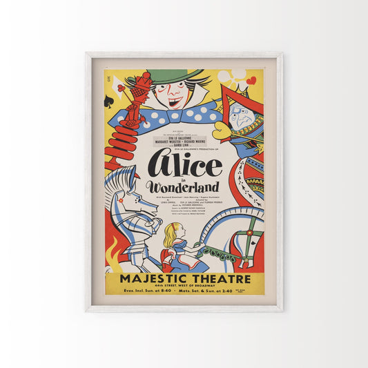 Alice in Wonderland, Vintage Nursery Decor, Retro Prints