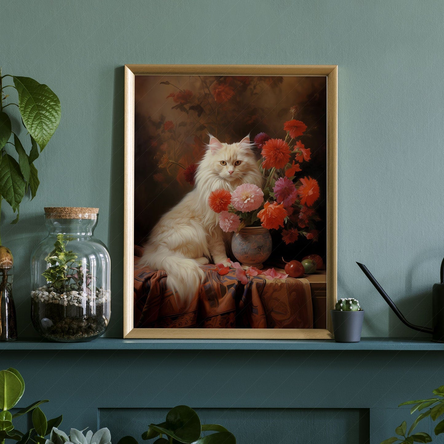 Beautiful cat print gift for a cat lover, Turkish Angora Cat
