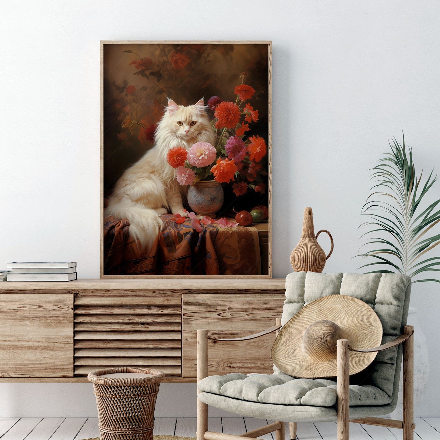 Beautiful cat print gift for a cat lover, Turkish Angora Cat
