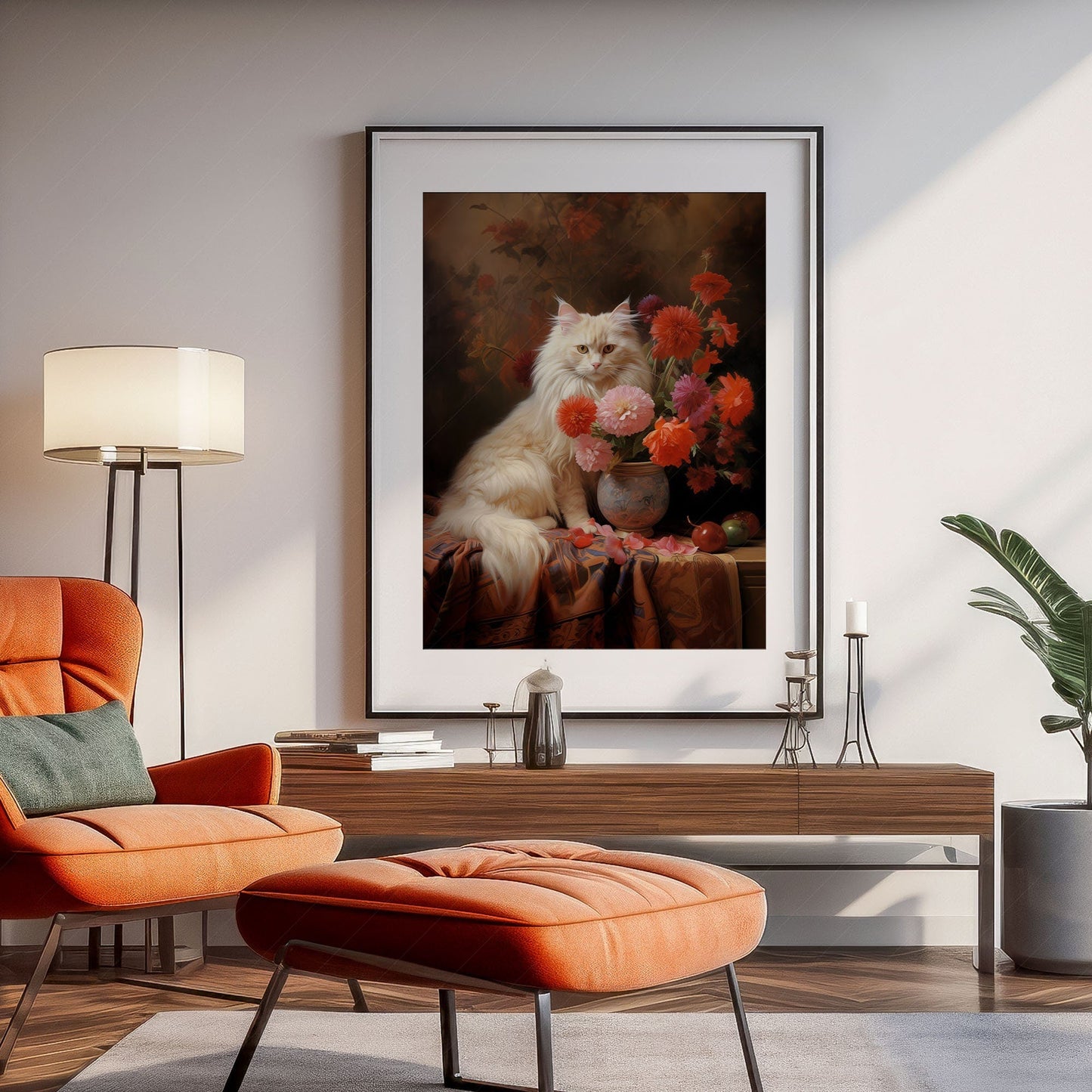 Beautiful cat print gift for a cat lover, Turkish Angora Cat