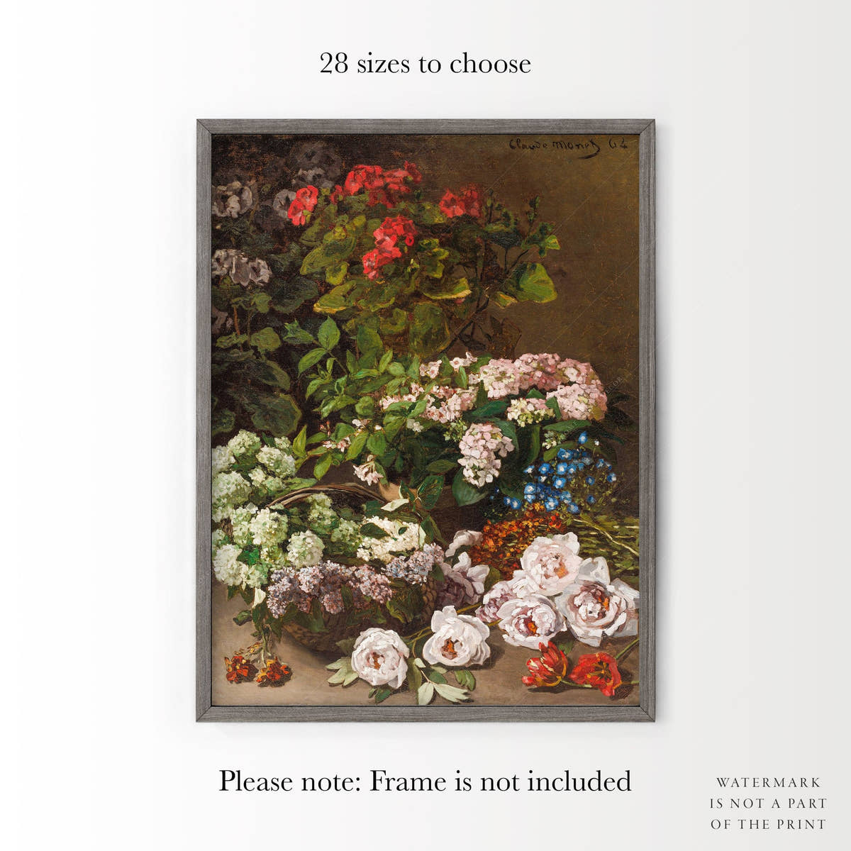 Claude Monet Poster, Floral Art Print