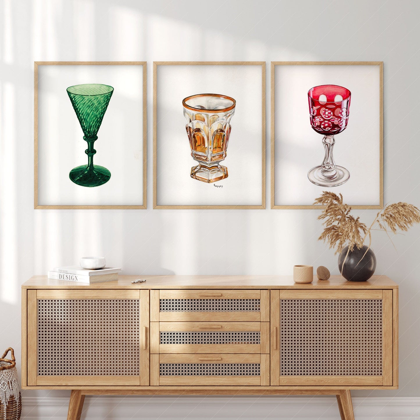 Drinks Wall Art, Wine Whisky Champagne Poster, Cocktail print, Above Bar cart, Dining Wall Decor