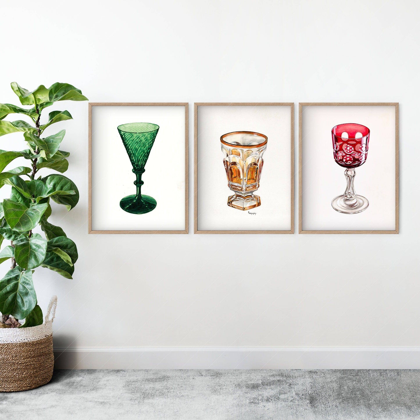 Drinks Wall Art, Wine Whisky Champagne Poster, Cocktail print, Above Bar cart, Dining Wall Decor