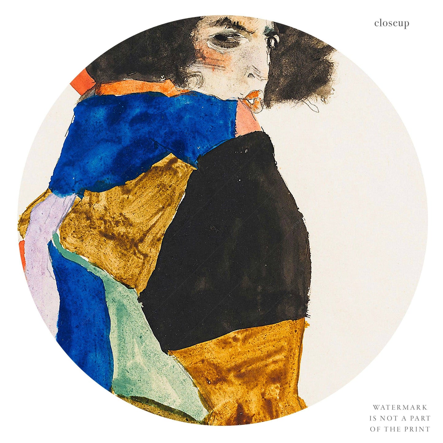 Egon Schiele, Moa, Fine Art Print