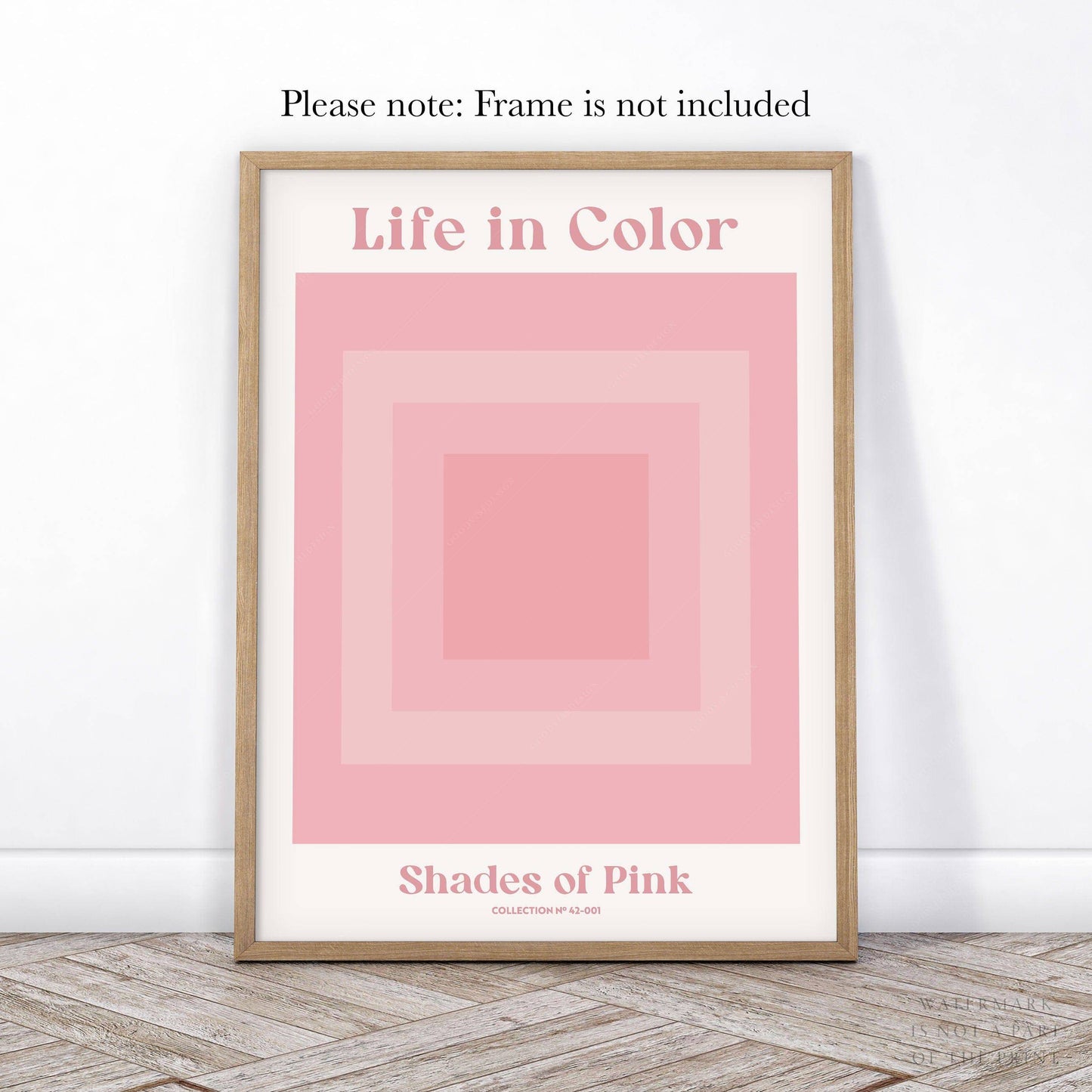Geometric wall art, Shades of pink, Modern poster