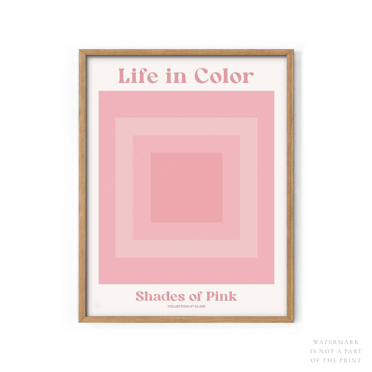 Geometric wall art, Shades of pink, Modern poster