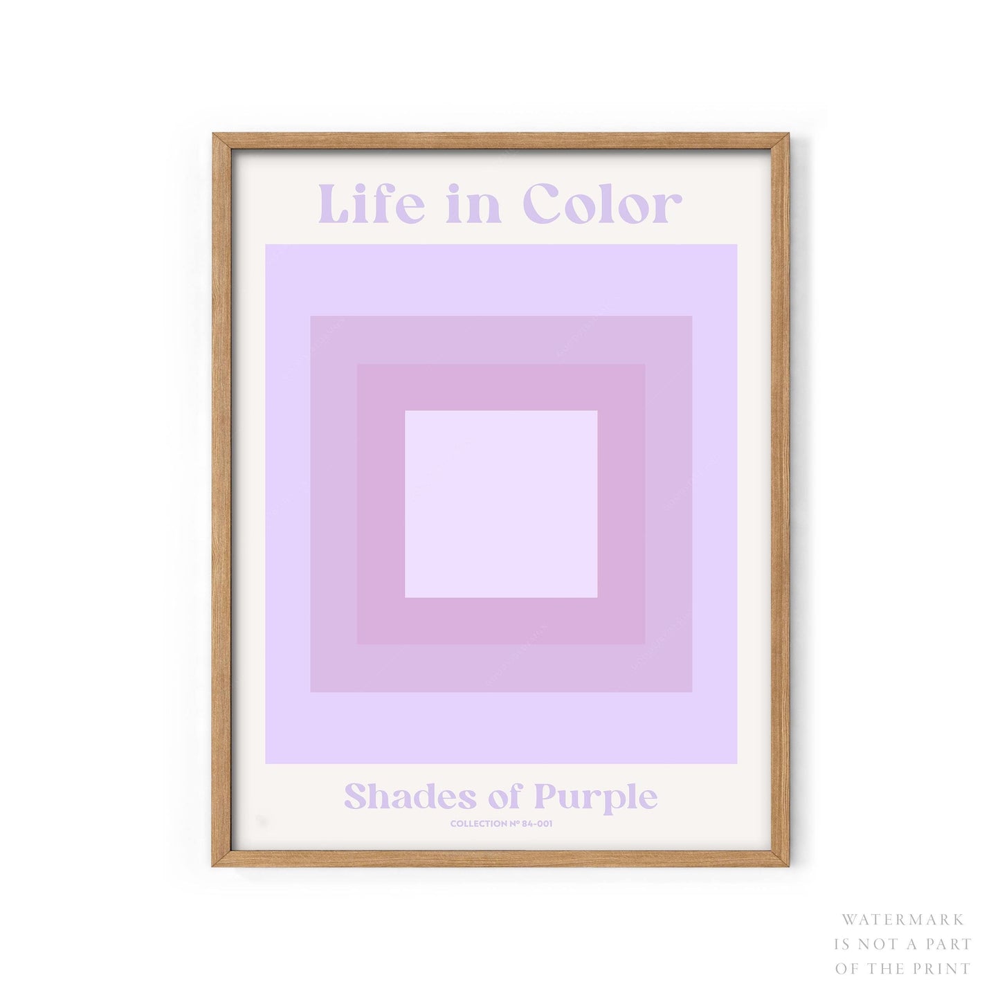 Geometric wall art, Shades of purple, Modern poster