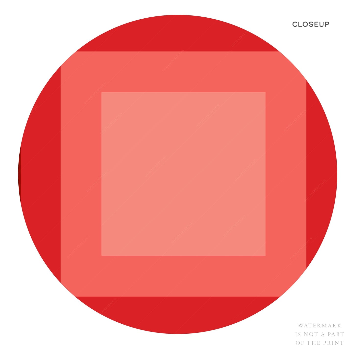 Geometric wall art, Shades of red, Modern poster