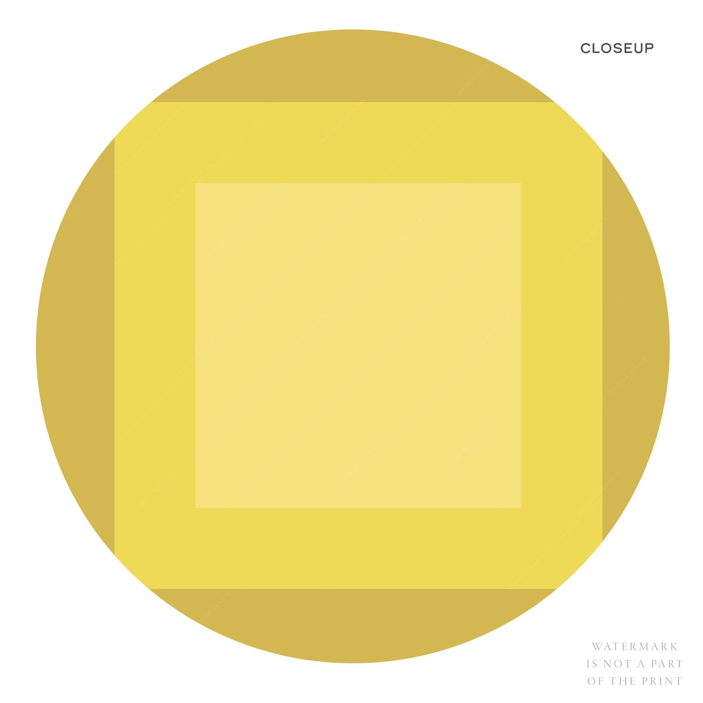 Geometric wall art, Shades of yellow, Modern poster