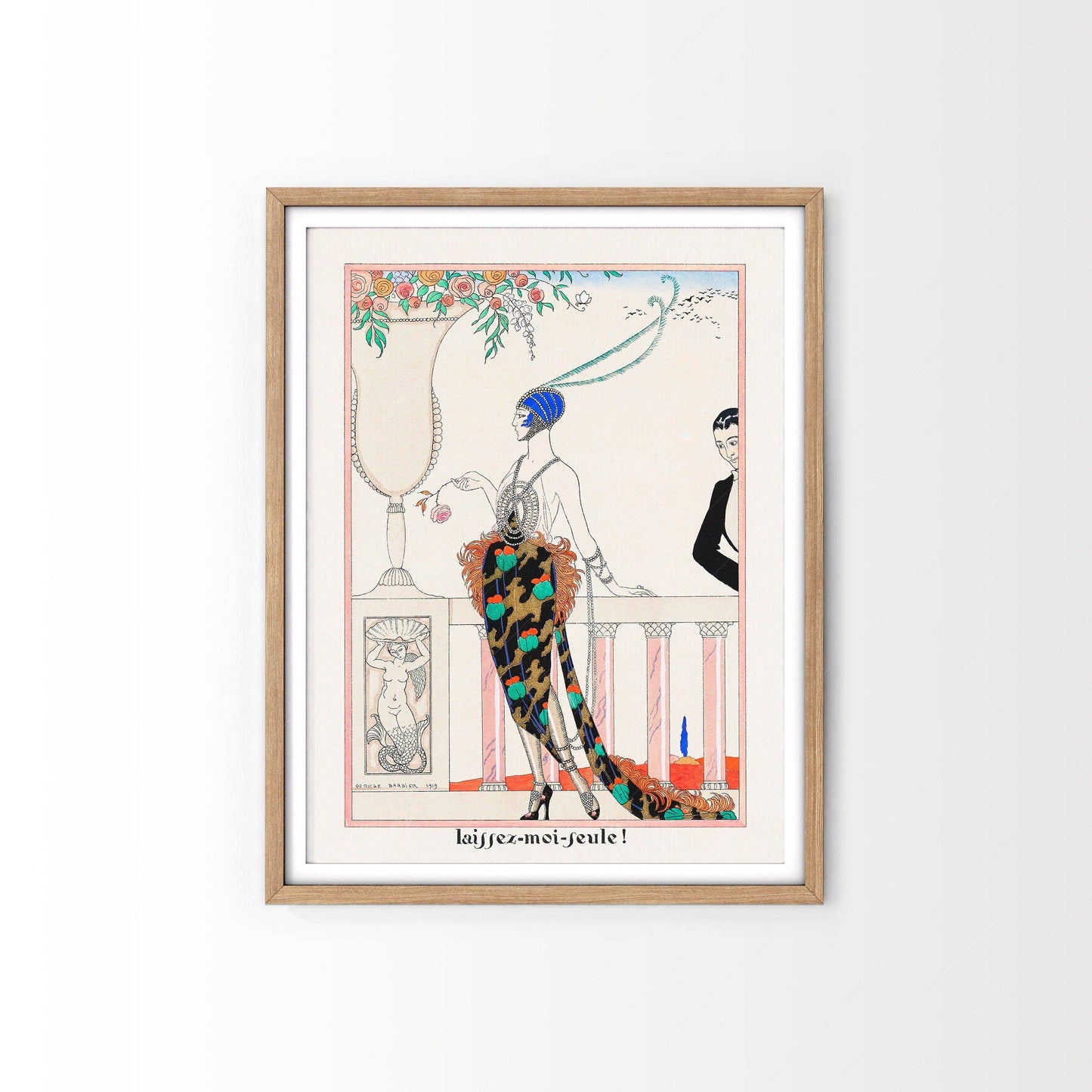 George Barbier Art, Parisian Poster, Flapper Girl, 1920