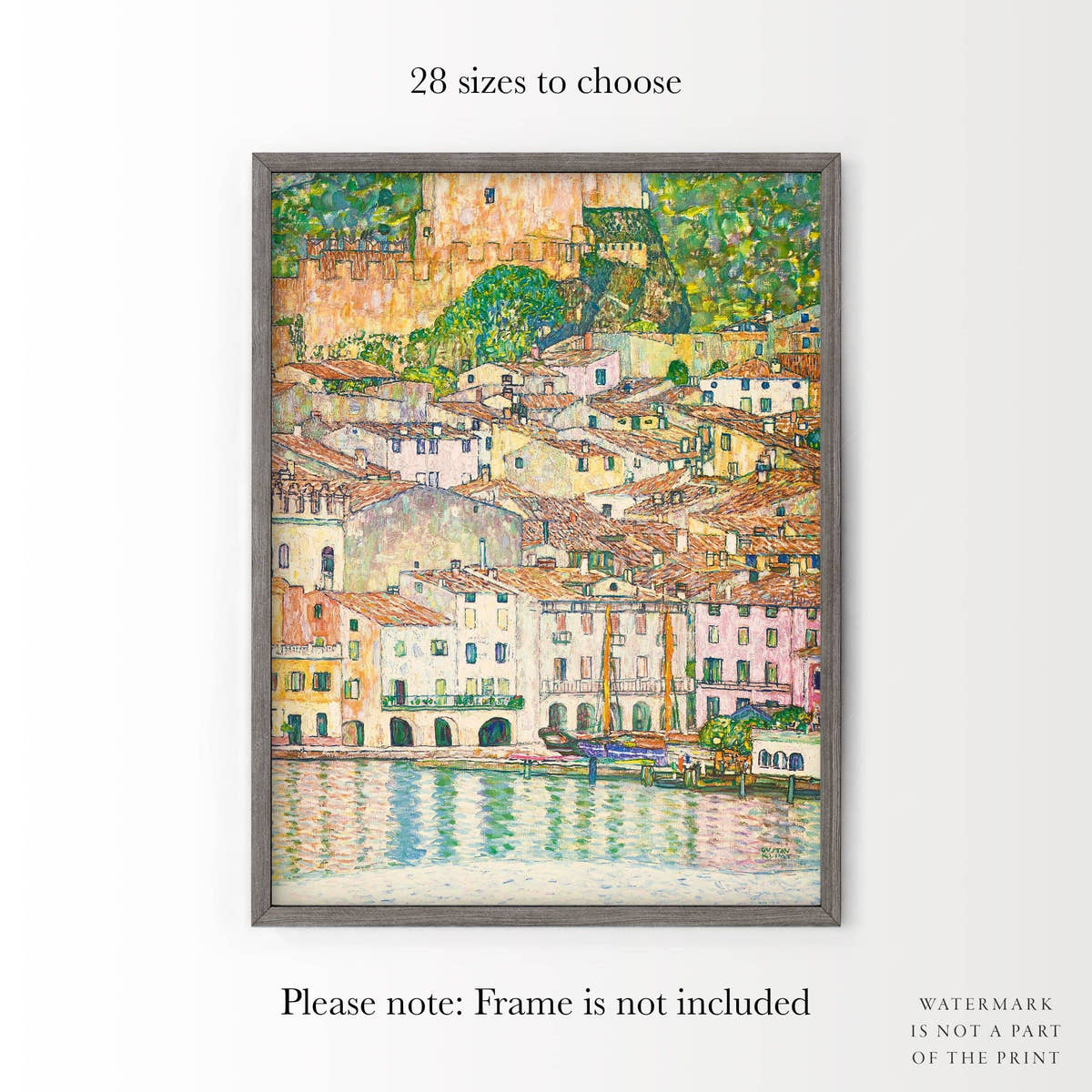 Gustav Klimt, Malcesine at Lake Garda Wall Art, Fine Art Print