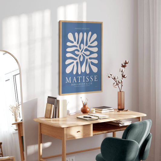 Henri Matisse, Coral Print, Exhibition poster, Blue