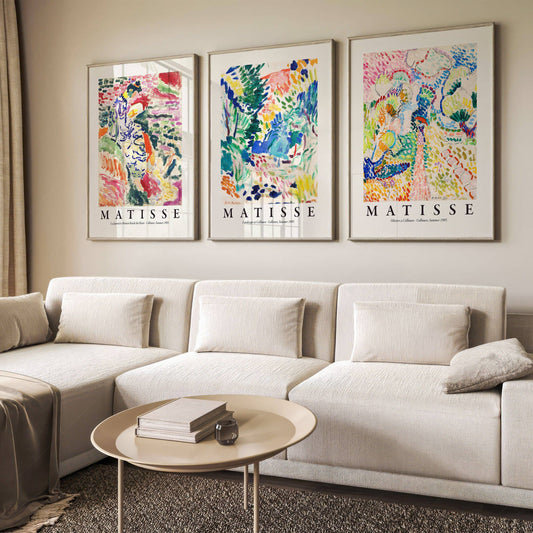 Henri Matisse Gallery Set of 3 Prints, Oliviers at Collioure, Landscape at Collioure, La Japonaise, Wall art decor