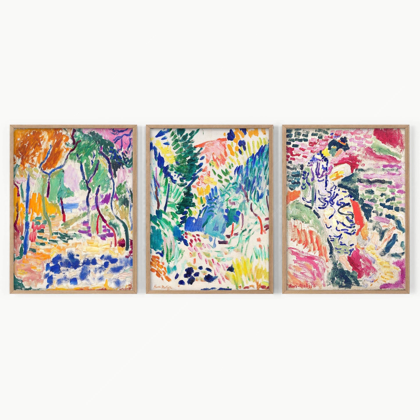 Henri Matisse Gallery Wall, Set of 3 Prints, Colorful abstract wall decor