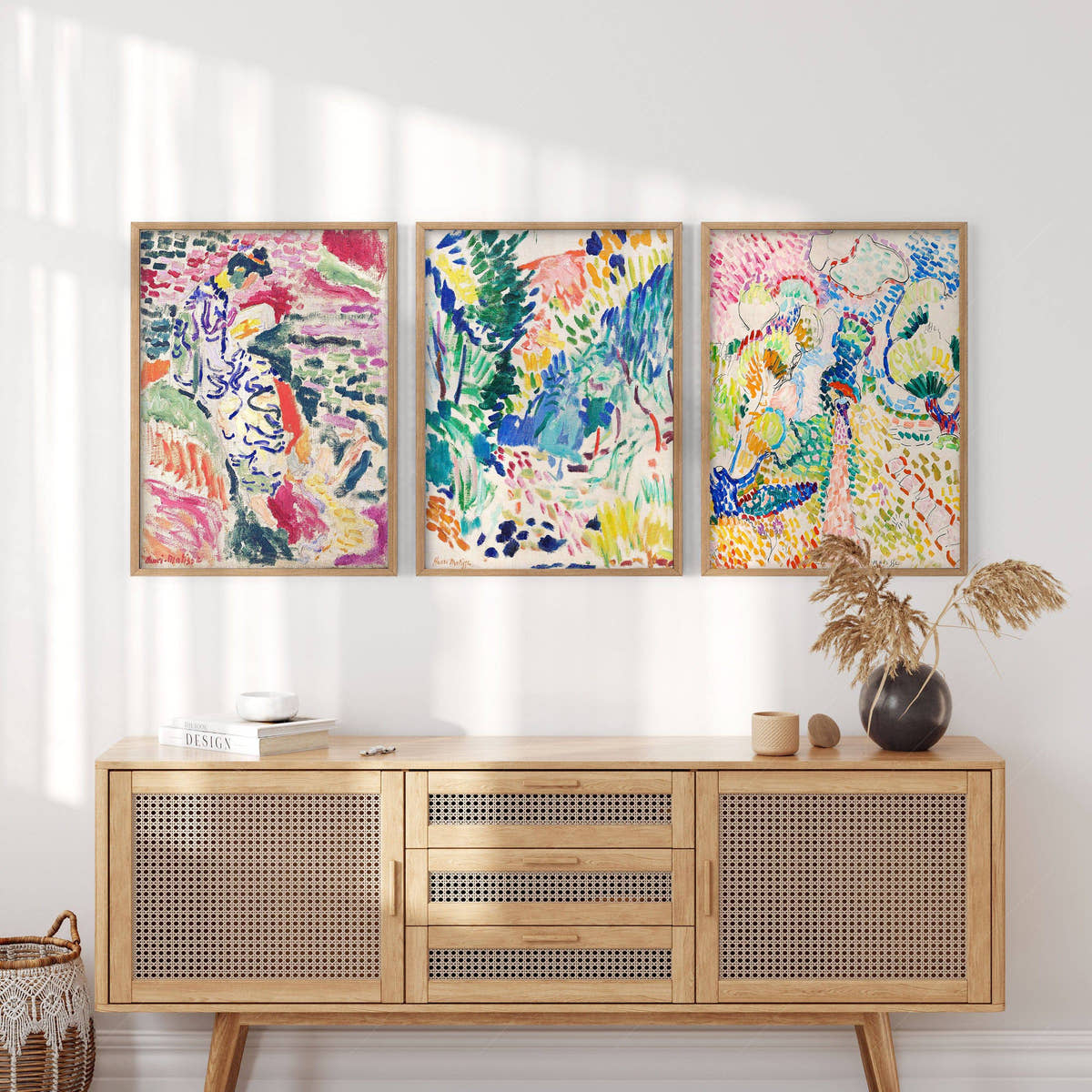 Henri Matisse Gallery Wall, Set of 3 Prints, Japanese Garden, View of Collioure, Oliviers at Collioure