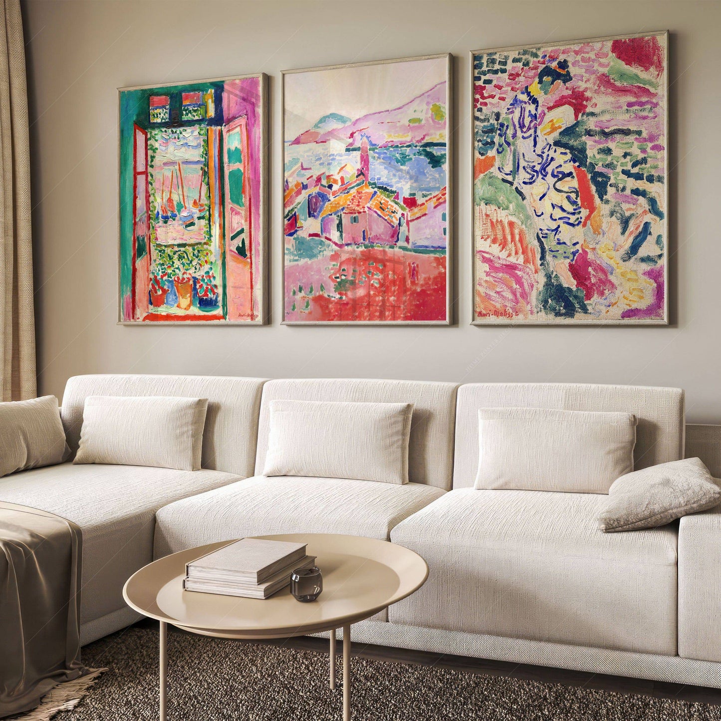 Henri Matisse Gallery Wall - Set of 3 Prints, The Open Window, View at Collioure and La Japonaise