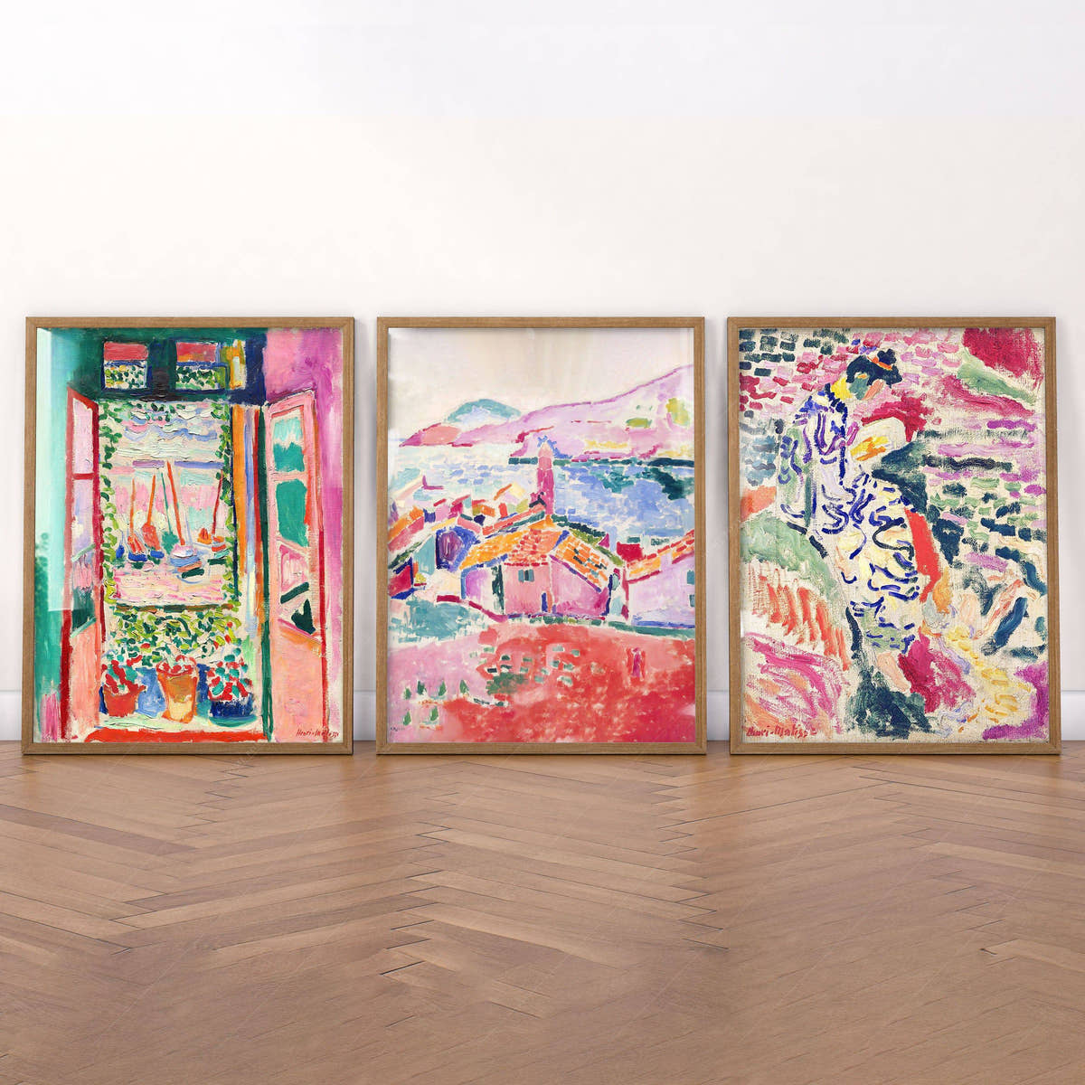 Henri Matisse Gallery Wall - Set of 3 Prints, The Open Window, View at Collioure and La Japonaise