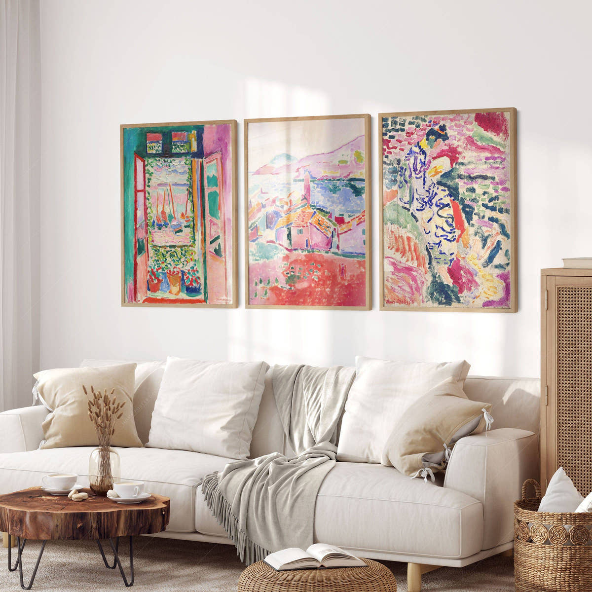 Henri Matisse Gallery Wall - Set of 3 Prints, The Open Window, View at Collioure and La Japonaise